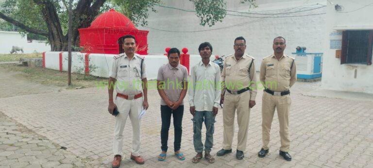 केबल तार चोरी में पुलिस ने दो आरोपियों को किया गिरफ्तार